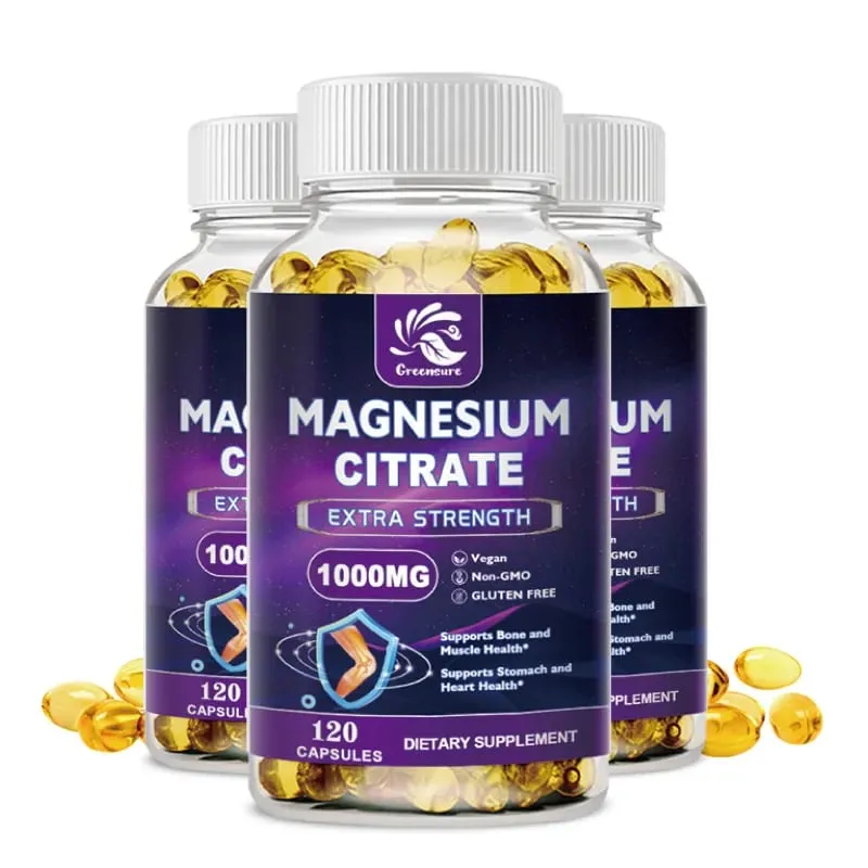 Magnesium Citrate Capsule 1000 Mg - Support for Women & Men Non-GMO Veggie Capsules - 60/120 Capsules — image 7