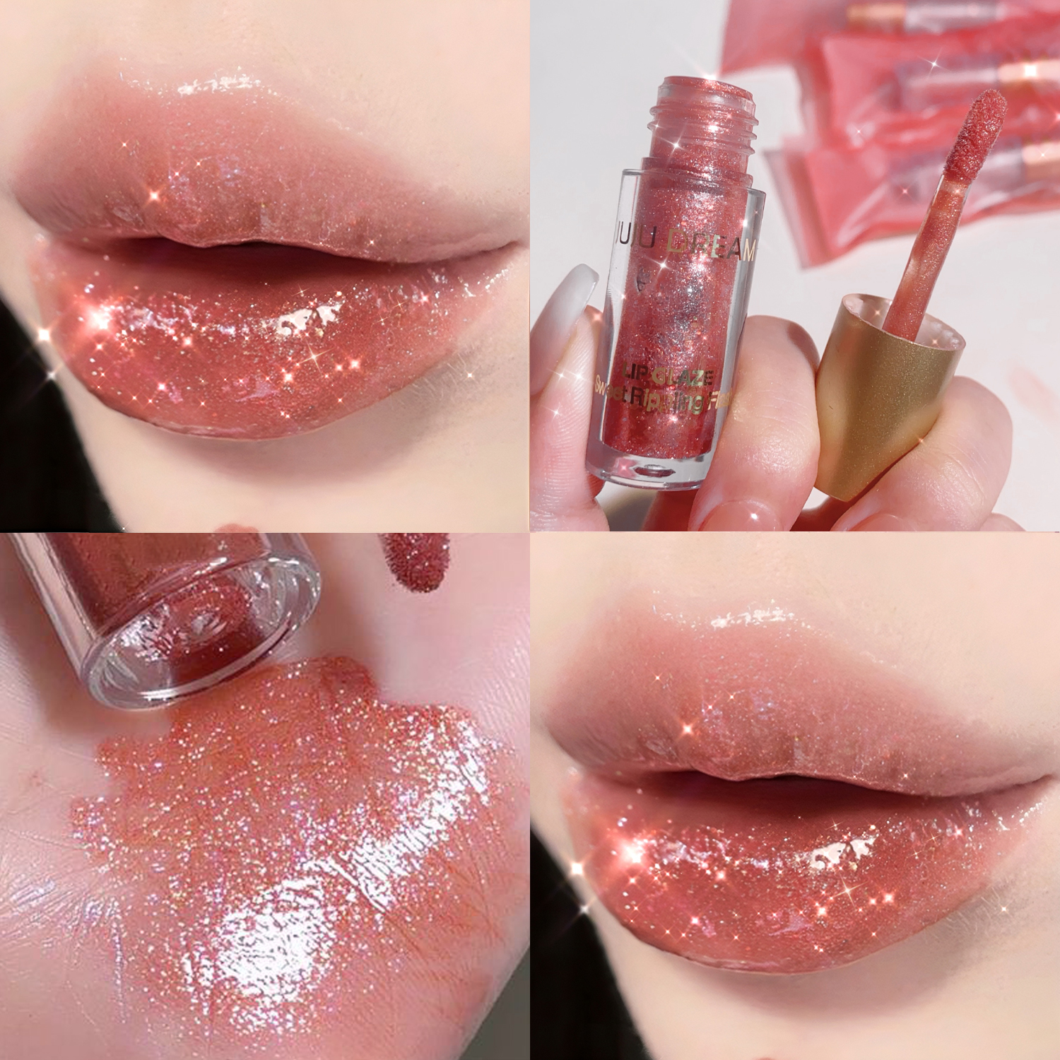 ลิปกลอสสีหวานประกายแวววาว ลิปกลอส ลิปกลอสโปร่งแสง ลิปกลอสน้ำ แวววาวบริสุทธิ์ — image 10