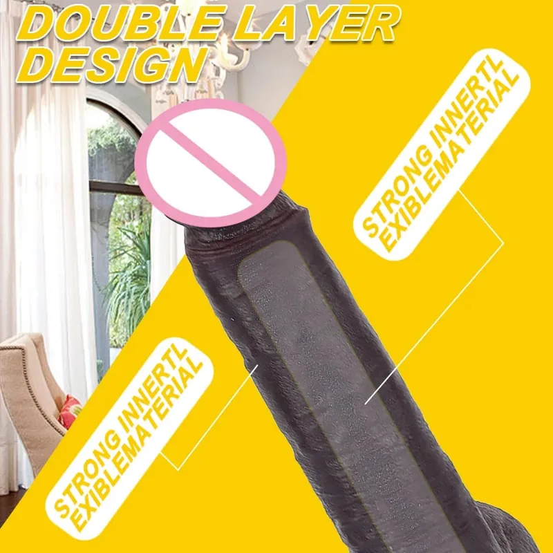 Silicone Realistic Dildo Soft Pleasure Penis Masturbator Fantasy Prostate Massager Vaginal Anal Dilator Adult Sex Toys for Women