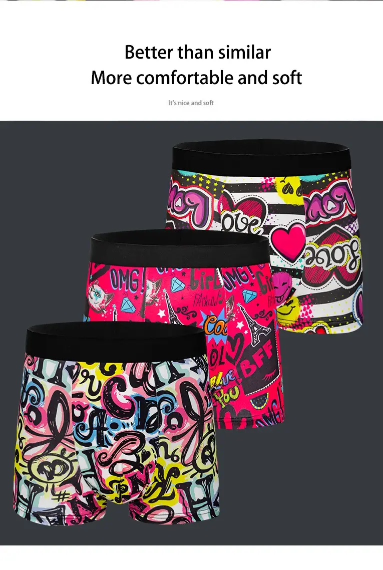 10-pack fashionable men's boxer shorts, comfortable, soft, fashionable, printed, casual and versatile men's underwear 3256808732946334 — image 11