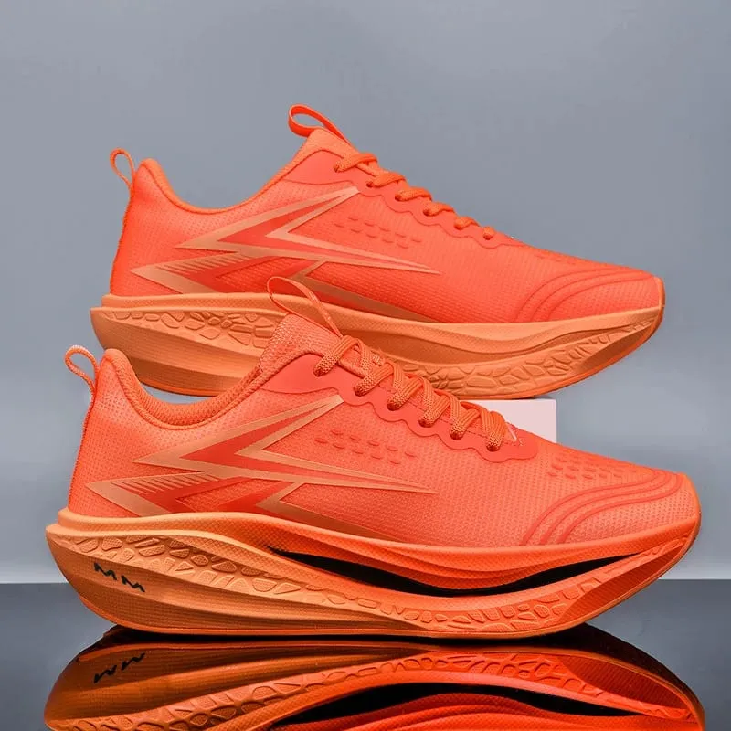 Chaussures de course légères et décontractées pour hommes et femmes, baskets de marche, de Marathon, de sport, d'athlétisme, en planche de carbone — image 4