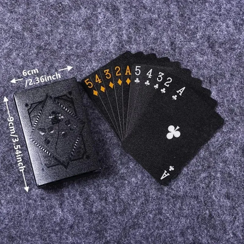 /Color Black Gold Playing Card Game Card Group Waterproof Poker Suit Magic Dmagic Package Board Game Collection Entertainment — image 5