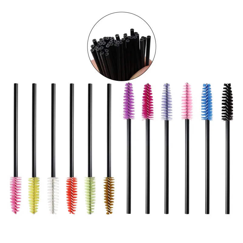100pc Berus Bulu Mata Pakai Berus Berus Kening Berongga Sikat Bulu Mata Sambungan Berus Makeup Maskara Stick Aplikator Berus Mikro Alat Kecantikan — image 4