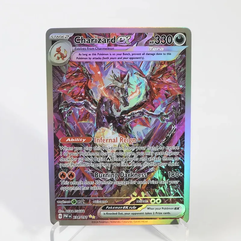 Charizard PTCG Single Collection Card 1. vydání 1996 Vmax Ex Rare Rainbow Card PKM Proxy karty Hračky Dárky — image 20