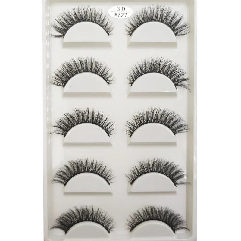 Nowy 28 styl 5 par naturalne norek sztuczne rzęsy makijaż przedłużanie rzęs sztuczne rzęsy Faux Cils makijaż uroda Cilios — image 24
