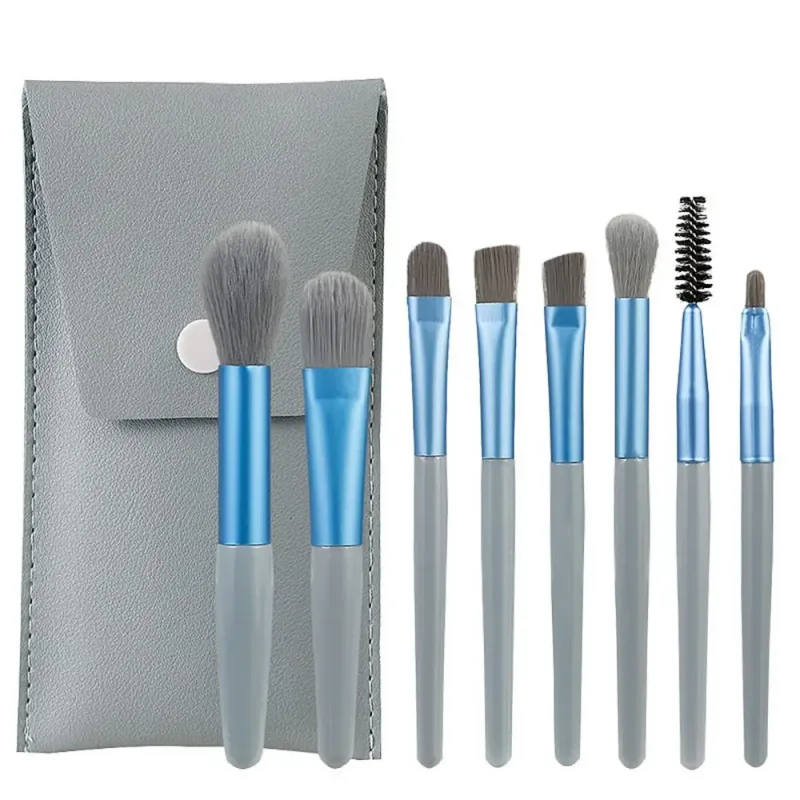 8ks/sada přenosné štětce na make-up s měkkými štětinami Prémiové syntetické se sáčkem štětec na oční stíny Nástroj Eye Facial Beauty Foundation — image 12