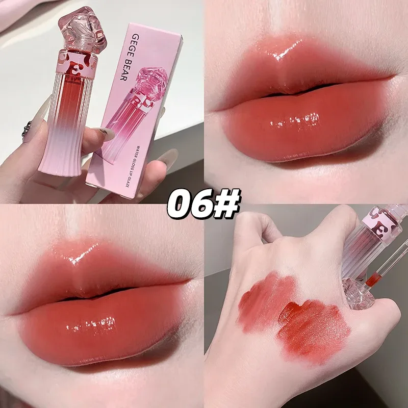 Gege Bear – ensemble de rouge à lèvres léger à l'eau, brillant à lèvres miroir, hydratant, longue durée, cadeau pour amoureux — image 11