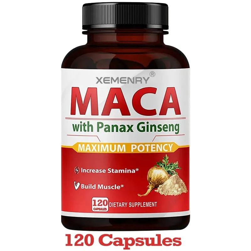 Kapsul Maca - Meningkatkan Saiz Kekerasan Meningkatkan Kekuatan Melegakan Keletihan Maca Ginseng Asli — image 9