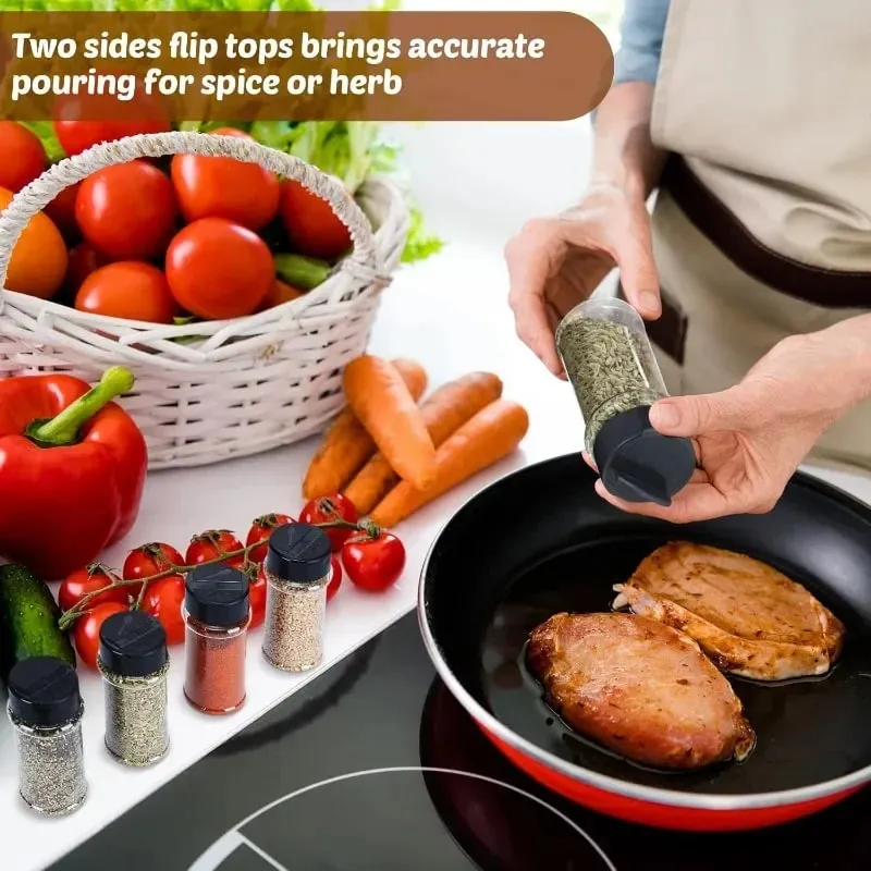 10/1PCS Clear Spices Bottle Salt Pepper Shakers Plastic Barbecue Seasoning Jars Condiment Box Home Kitchen Powder Storage Can — image 3