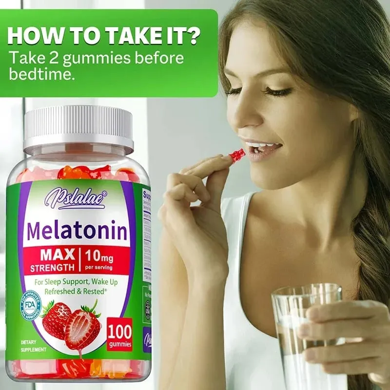 Melatonin Gummy - Aids Sleep Improves Insomnia Regulates Biological Clock Improves Immunity Adult Health Products — image 6