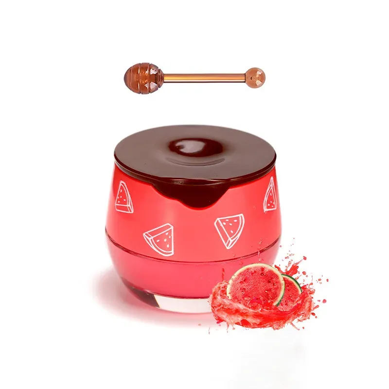5.5g Maschera per dormire sulle labbra Notte Mantenimento del sonno Idratante Lucidalabbra Crema candeggina Nutriente Cura delle labbra Miele alla fragola