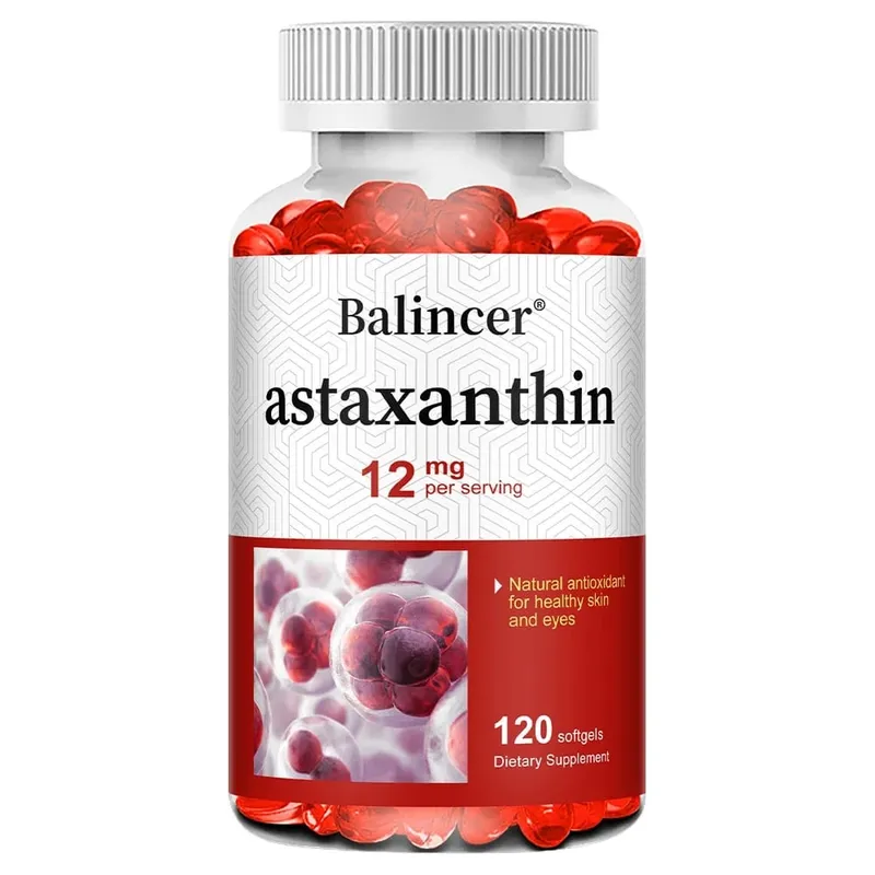 Astaxanthin 12mg - Supports Eye Health Joint Health Internal Circulation Skin Health Boosts Immunity Improves Digestion