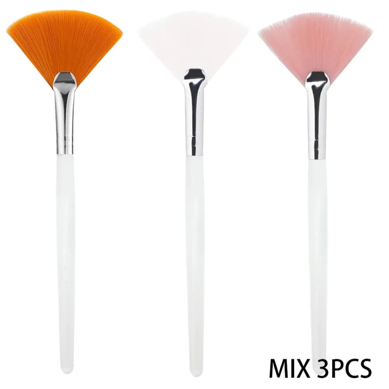 3/9 Pezzi Pennelli per maschera a ventaglio facciale Pennello per maschera morbida Applicatore Estetista Pennelli per maschera facciale per donne Ragazze Strumenti cosmetici — image 11