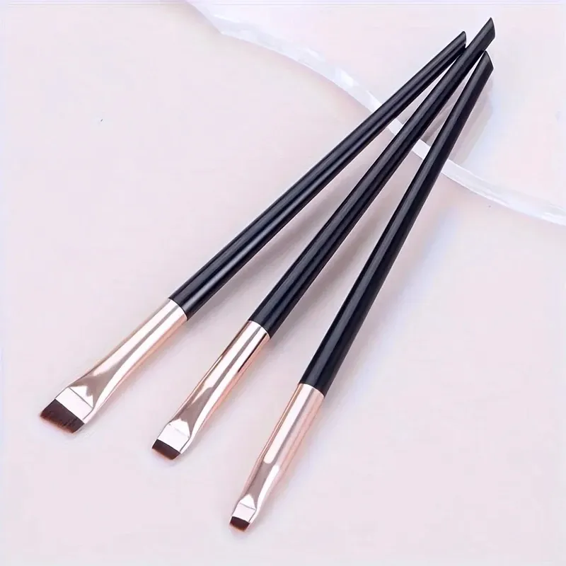 3/6/9/12Pcs Angled Eyeliner Brush Micro-Fine Tip for Brows & Cut Crease Vegan Professional Makeup Brushes — image 2