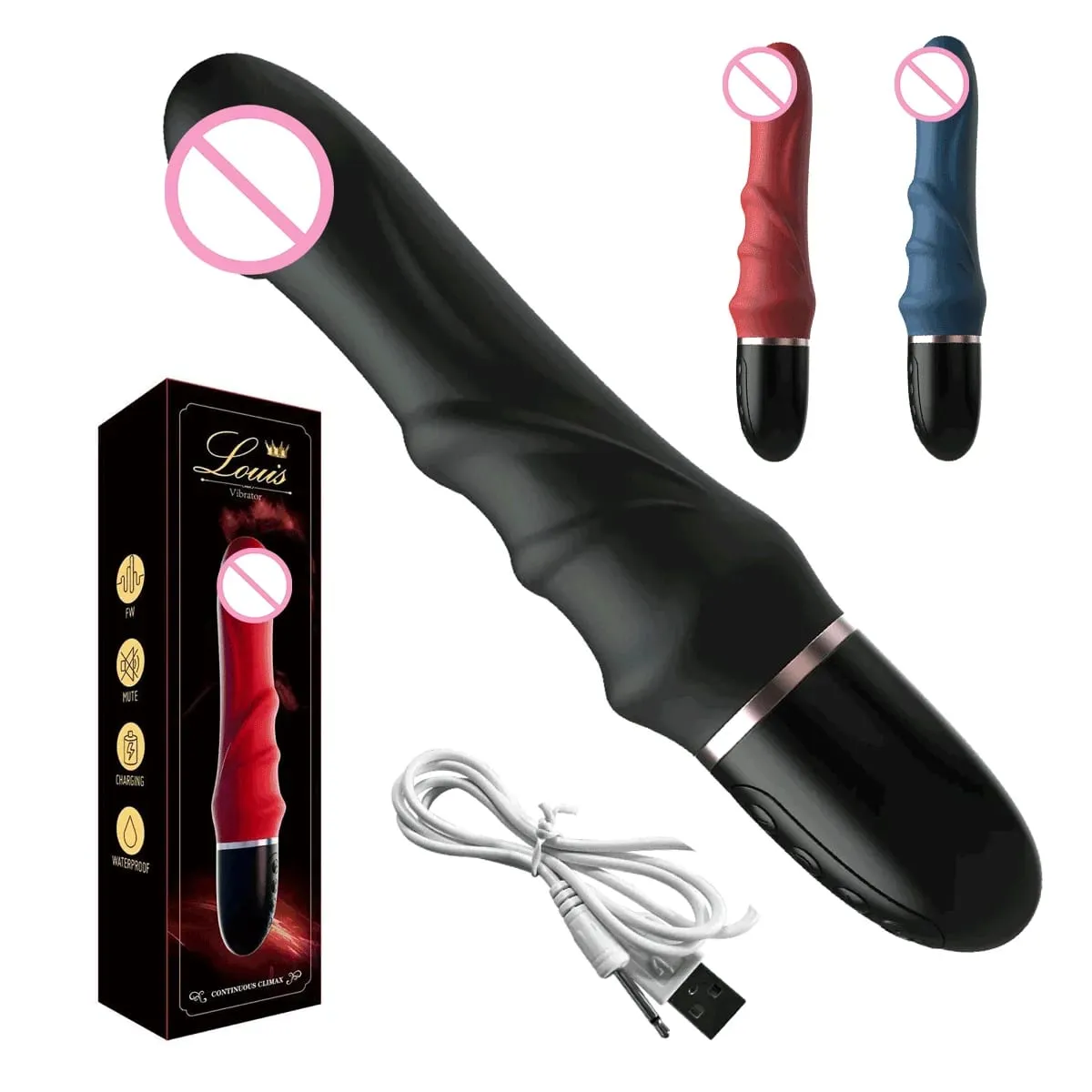 10 modalità vibratore in silicone morbido per le donne massaggiatore grande dildo masturbatore femminile per coppie stimolatore clitorideo del punto G giocattoli del sesso — image 1