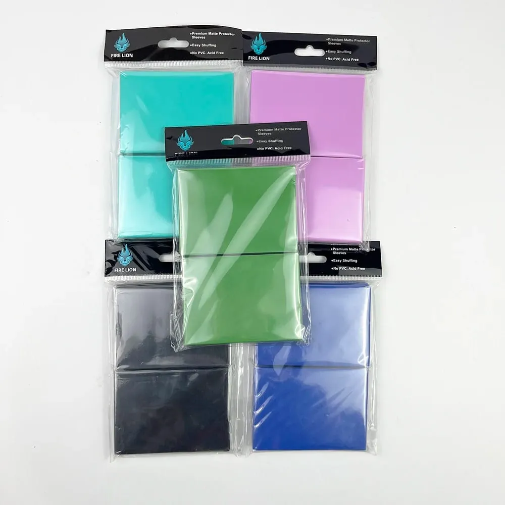 62x89mm 100PCS/Set Solid Matte Trading Card Sleeves Top Loading Japanese Size Card Protector for YGO — image 3
