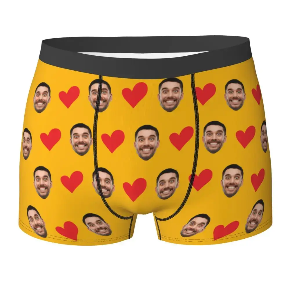 Personalized Face Photo Underwear Custom Heart Boxer Briefs Men Briefs Gift For Husband Anniversary Gift for Dad — image 5
