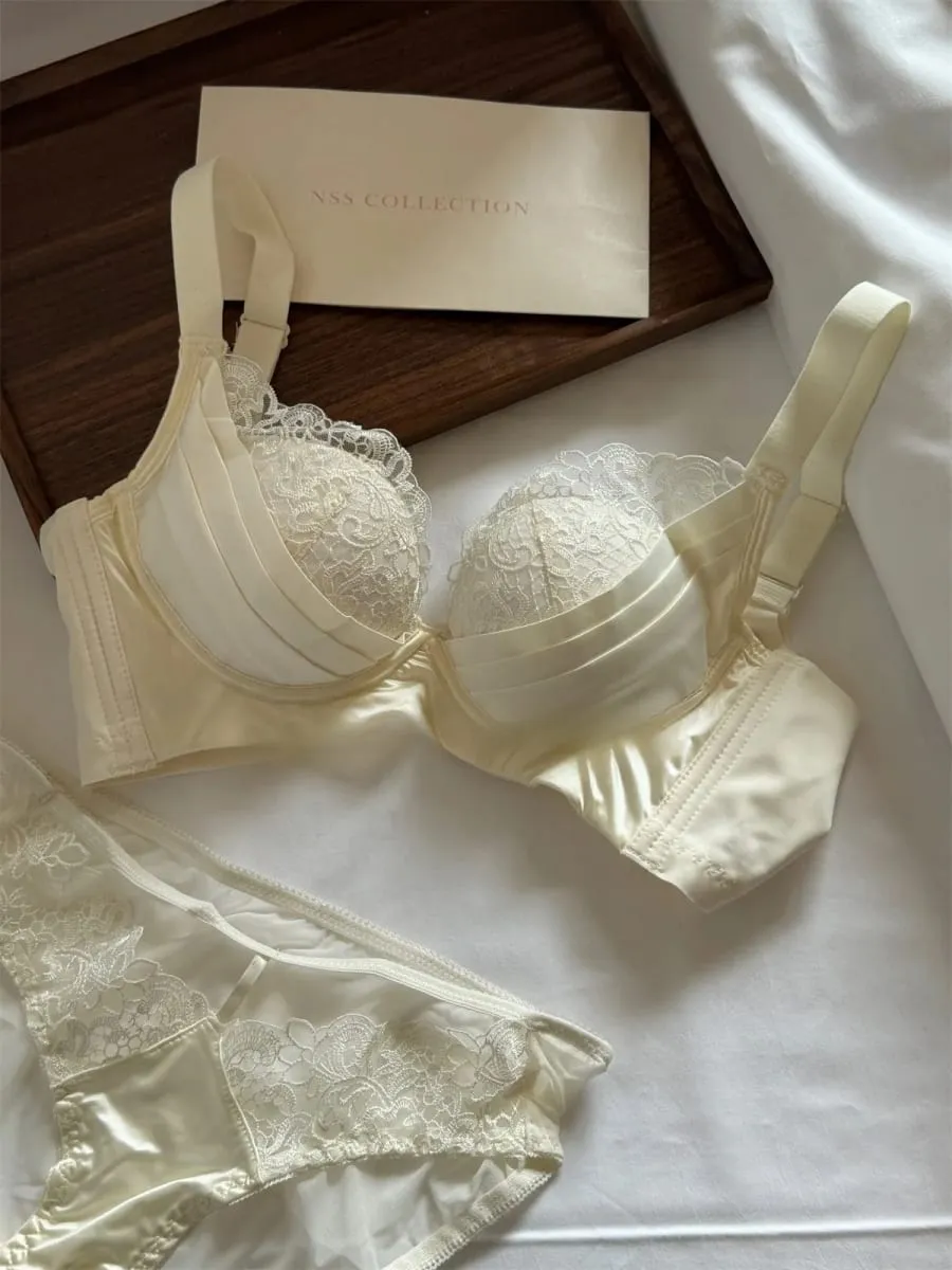 Sous-vêtements à bonnets fins et brillants, soutien-gorge anti-affaissement, lingerie, soutien-gorge, gros seins, petit ensemble de soutien-gorge — image 6