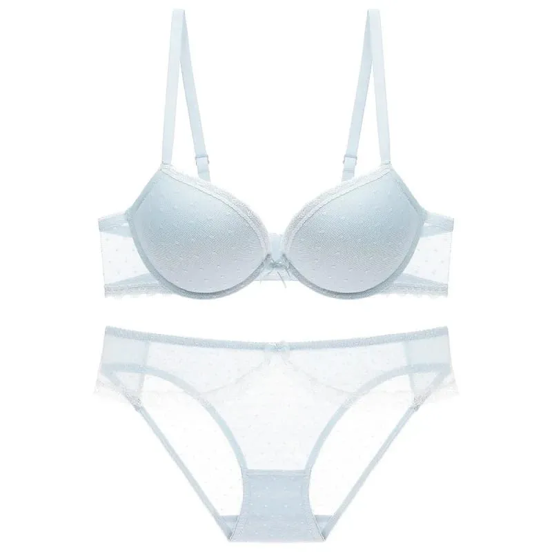 Soutien-gorge supérieur européen et américain, haut fin, coussin en coton épais, anneau en acier, soutien-gorge Push up Sexy, ensemble de Lingerie en dentelle — image 4