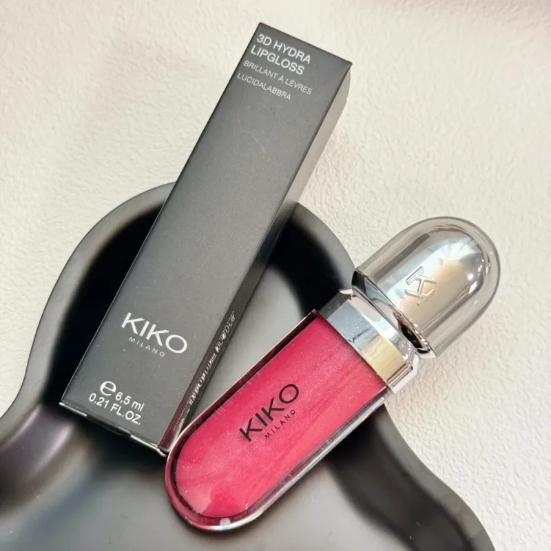 Kiko Asli 3D Cermin Lip Glaze Kalis Air Tidak Luntur dan Cawan Tidak Melekat Warna Pes Kacang Lembut Warna Mata Berkilat Halus Pesona Merah — image 10