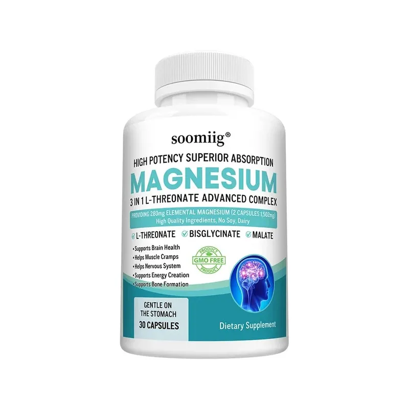Magnesium L-Threonate+Glycinate+Malate - Improves Sleep Quality Supports Memory and Cognitive Function Promote Brain Health