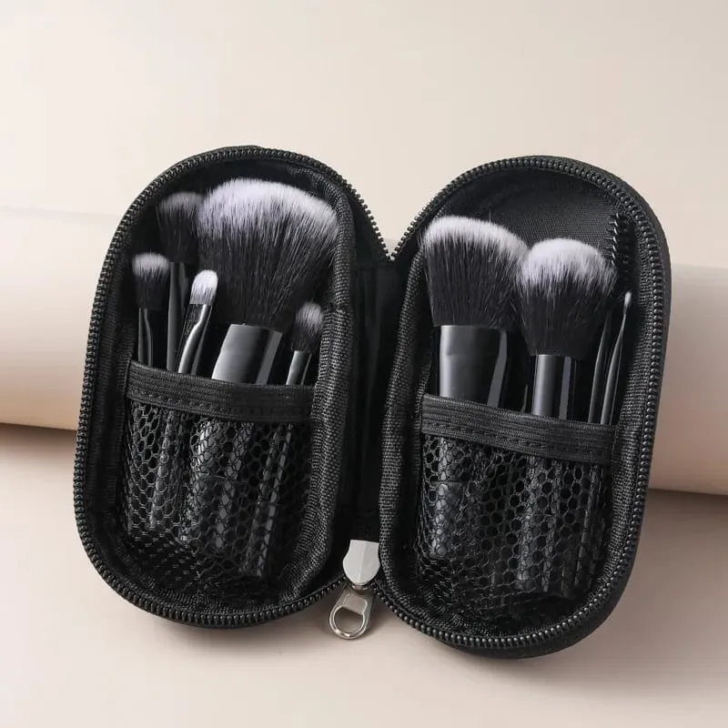 10 Uds juegos de brochas de maquillaje Mini de plástico con bolsa cepillo de maquillaje multifuncional herramienta de maquillaje portátil de viaje — image 3
