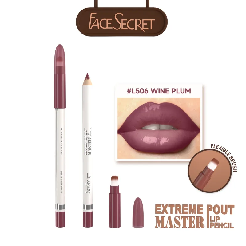 Pena Lip Liner Matte 15 Warna Dengan Kuas Pensil Matte Beludru Tahan Air Tahan Lama - Kit Rias Bibir Aplikasi Halus