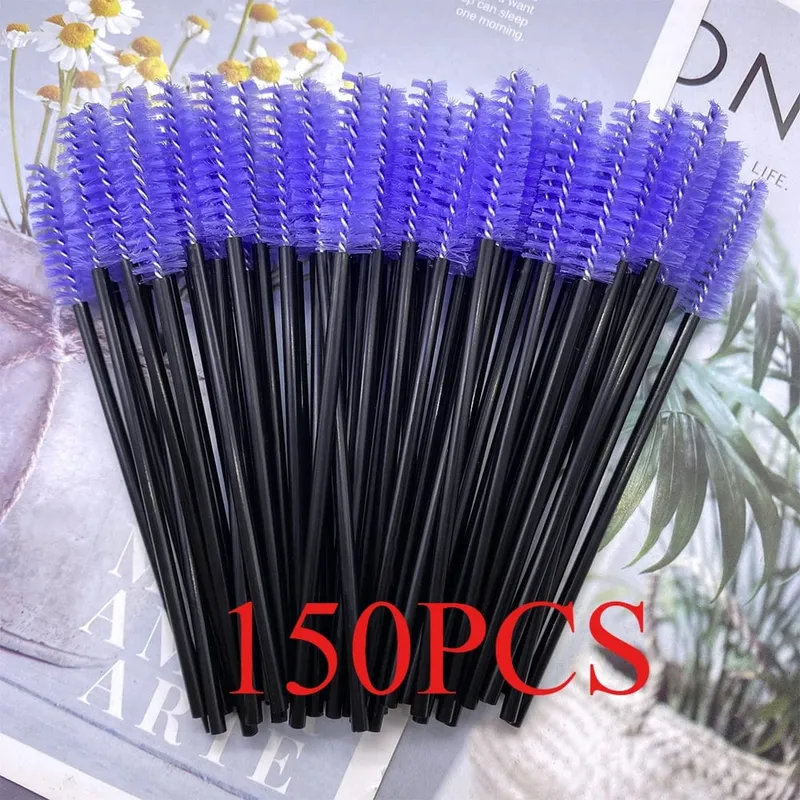 150/300pcs Mascara Bacchette Pennello per ciglia Spoolies per Estensione delle ciglia Sopracciglio e strumento per il trucco Pennelli per trucco all'ingrosso — image 17