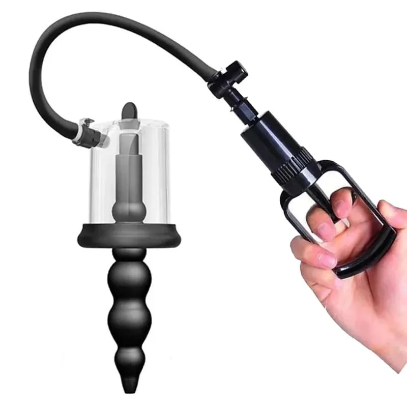 Rosebud Prostate Massager Anal Plug Vacuum Pump Butt Beads Sucking Cup Gay BDSM Sex Toys Adult Anus Dilator Man Masturbators — image 2