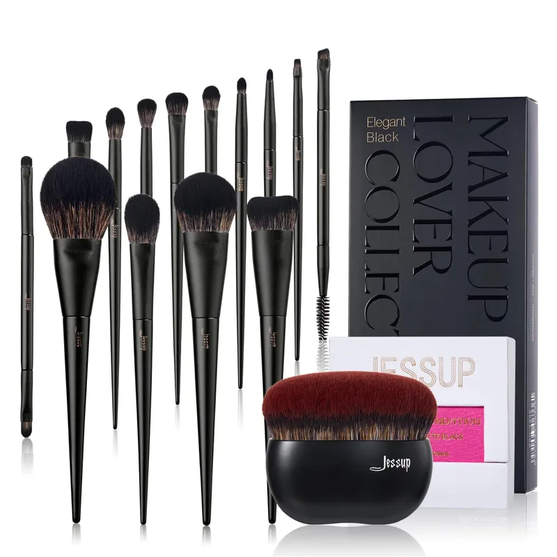 Jessup Makeup Børster Sæt 10-14 stk Make Up Brush Contour Foundation Powder Eyeshadow Highlight Blending Concealer Liner T336 — image 9