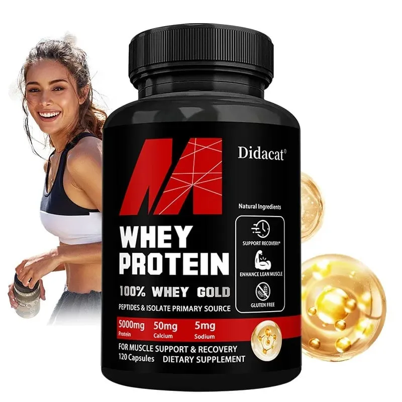 Didacat Whey Protein Concentrate dengan 5000mg Protein Bebas Gluten & Bukan GMO Meningkatkan Imuniti dan Menyokong Pemulihan Selepas Senaman — image 2