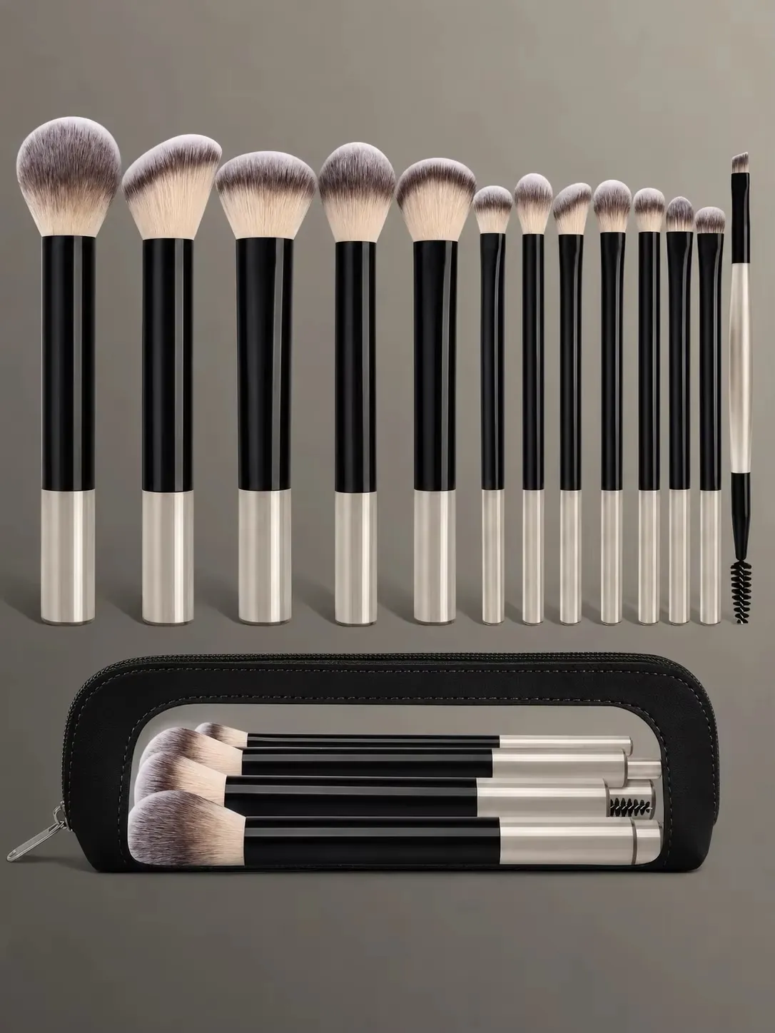 13/17/22 pièces ensemble d'outils de maquillage ensemble de pinceaux de maquillage professionnel sac de maquillage accessoires de maquillage pinceau de fond de teint pinceau à Blush. — image 3