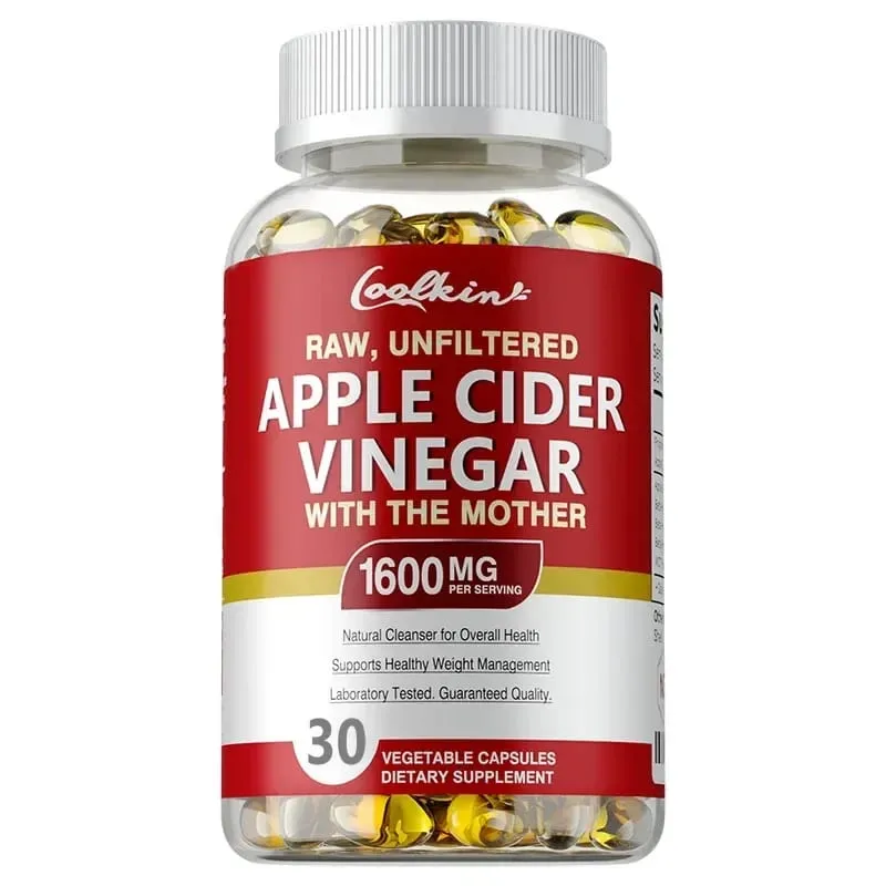 Capsule di aceto di sidro di mele - Integratore di vitamine del gruppo B Controllo del peso Detox Allevia gonfiore e costipazione Fat BurnerSup — image 8