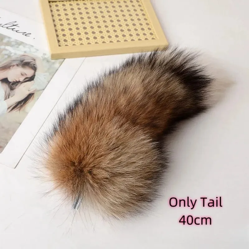 30-100 cm Sexy Real Fox Tails con Separabile Divertente Butt Plug per Coppia BDSM Cosplay Per Adulti Dolce Amore Giochi Giocattoli Del Sesso — image 20