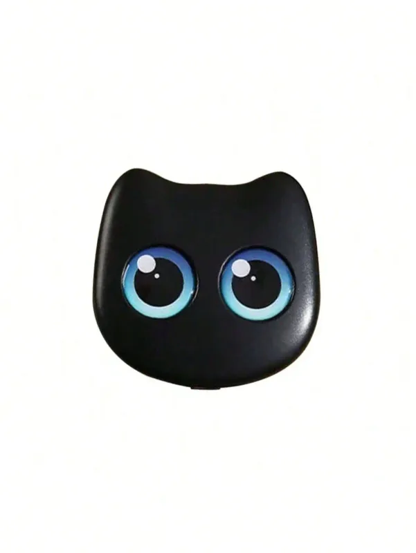 Set di pennelli per trucco portatile con design mini gatto carino da 1 scatola da 6 pezzi: pennello per ombretto e pennello per cipria e pennelli assortiti