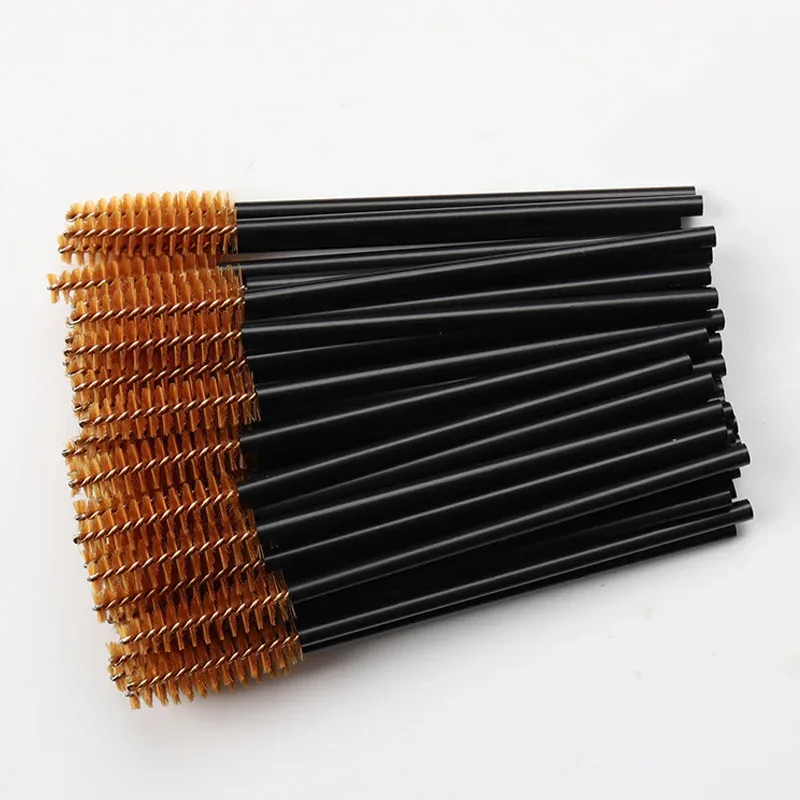 100pc Berus Bulu Mata Pakai Berus Berus Kening Berongga Sikat Bulu Mata Sambungan Berus Makeup Maskara Stick Aplikator Berus Mikro Alat Kecantikan — image 17