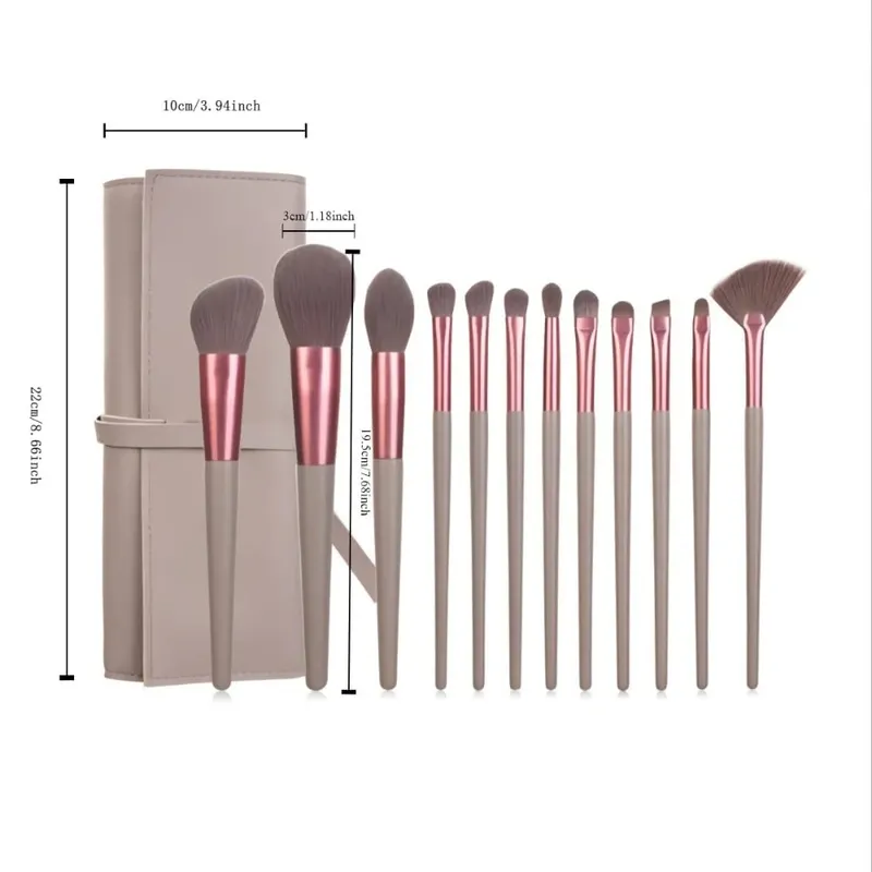1-14 pezzi Pennelli per trucco Set di strumenti Kit di strumenti per pennelli per ombretto Eyeliner Pennelli per cosmetici Maquiagem Morbidi per la pelle — image 27