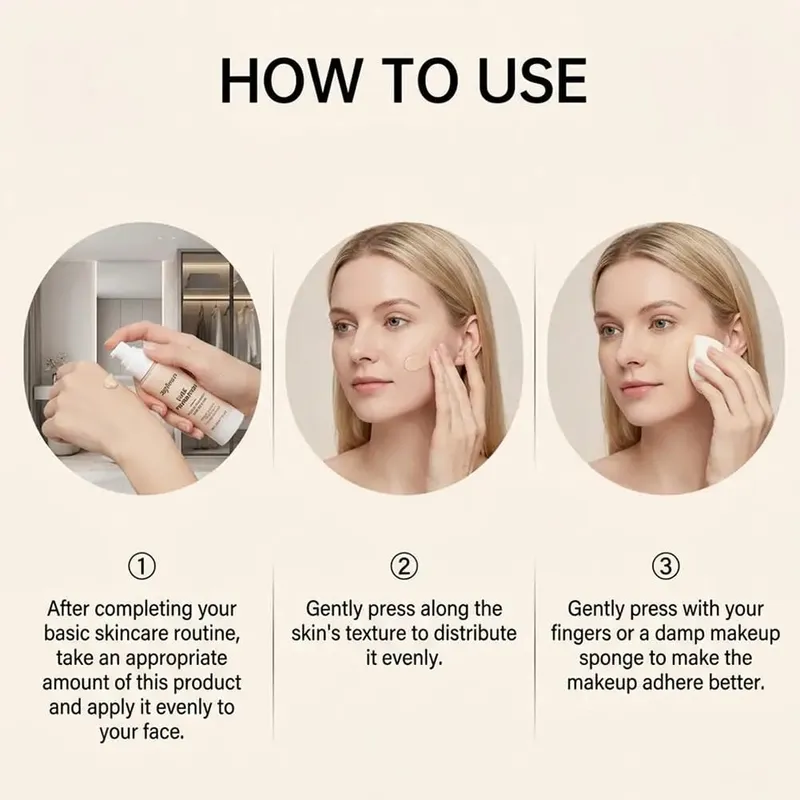 Vollständige Deckung, flüssige Grundierung, effektive Concealer-Basis, Make-up-Kissen, natürlich, wasserfest, schweißbeständig, professionelles Make-up — image 5