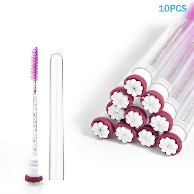 10 ชิ้น/เซ็ตคอลเลกชันผลไม้แปรงมาสคาร่าReusable LashแปรงหลอดSpoolies Lash ExtensionแปรงApplicatorsแต่งหน้าเครื่องมือ — image 15