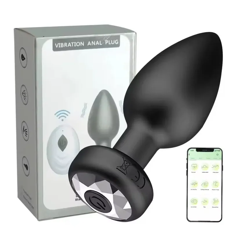 Aplikasi Nirkabel Penggetar Anal Steker Bokong Pria Stimulator Prostat Jarak Jauh untuk Wanita Kontrol Pemijat Vagina Mainan Seks Dewasa Pria Gay