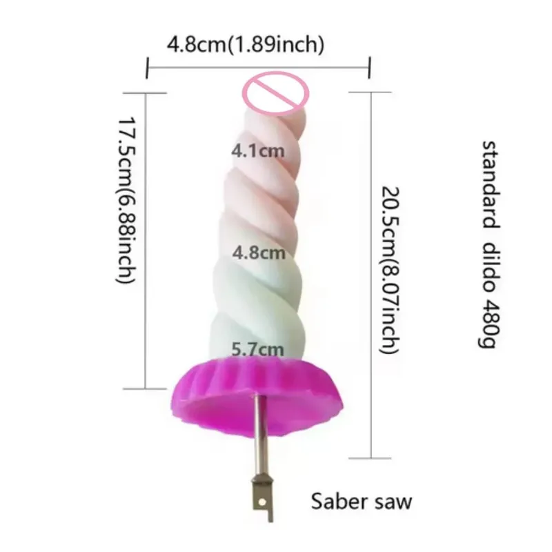 Saber Jigsaw Reciprocating Saw Large Silicone Dildos Reciprocating Saw 3XLR VAC-U-LOCK Adapter Attachments Sex Machine — image 17
