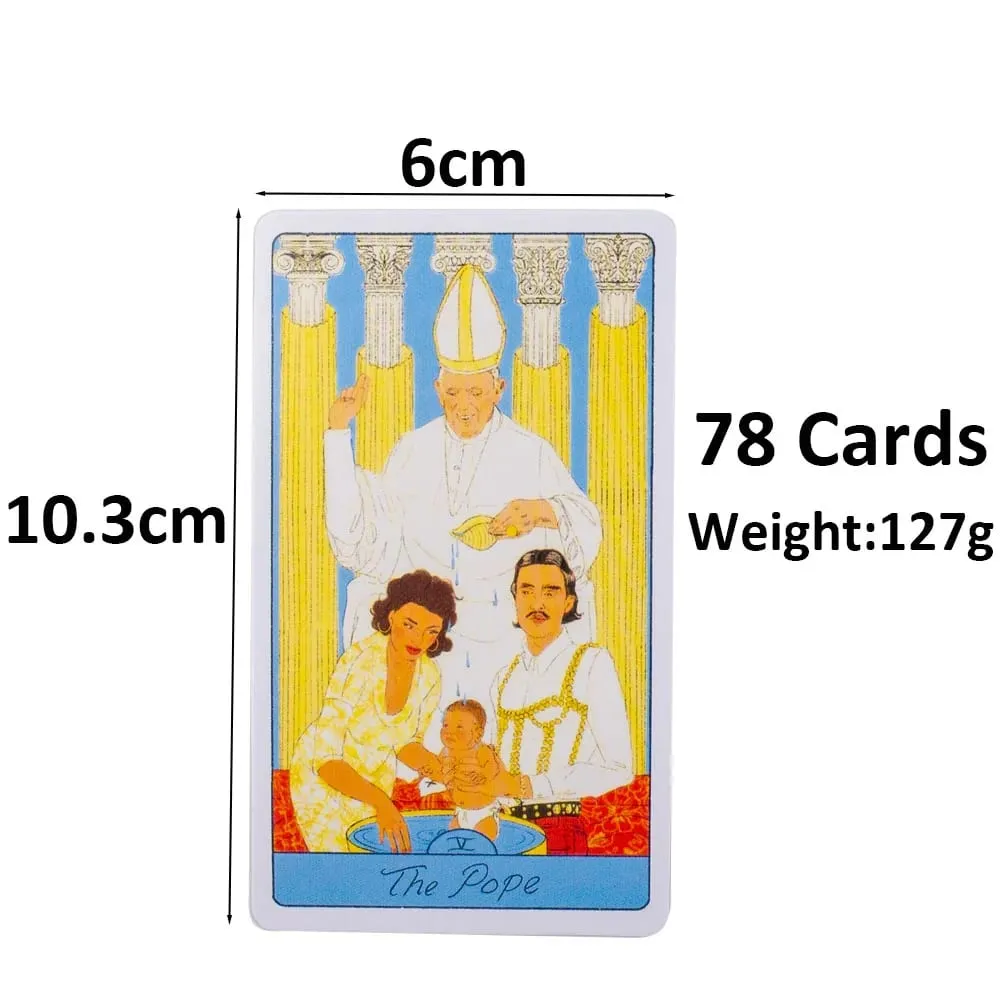 Pasta Tarocchi Gioco da tavolo con mazzo di 78 carte 10,3x6 cm Deliziosa divinazione Rispondi alle tue domande e manifesta i desideri più succosi — image 5