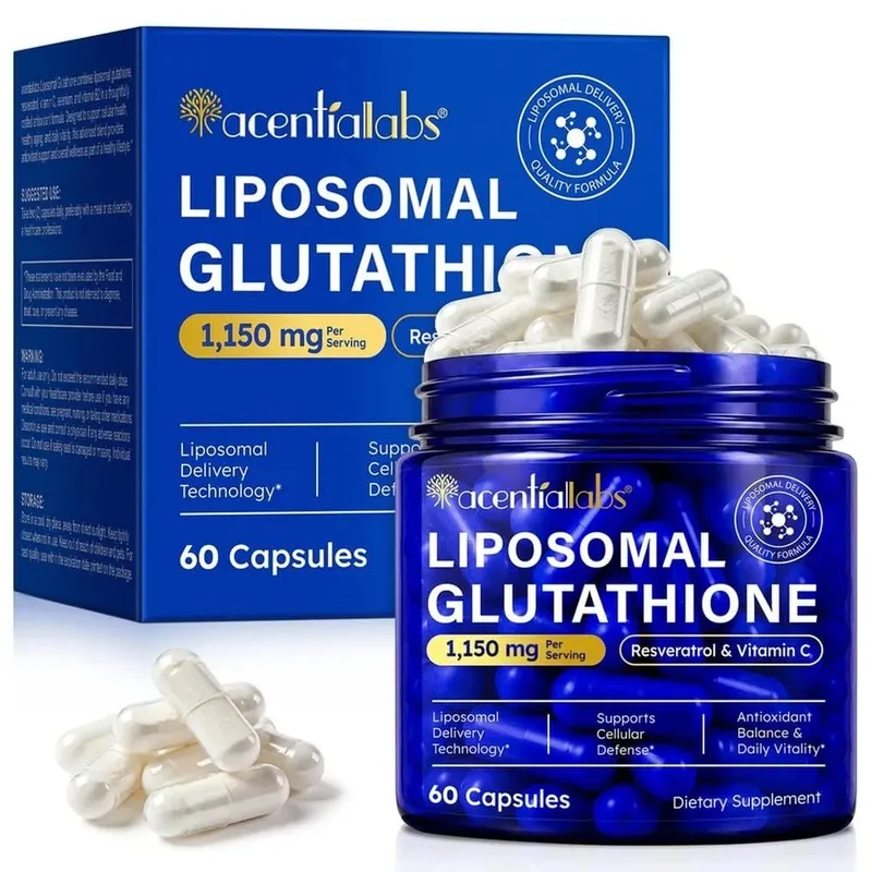 Kapsul Liposomal Glutathione dengan Resveratrol Vitamin C untuk Pertahanan Antioksidan Imun & Sokongan Selular 60 Kapsul