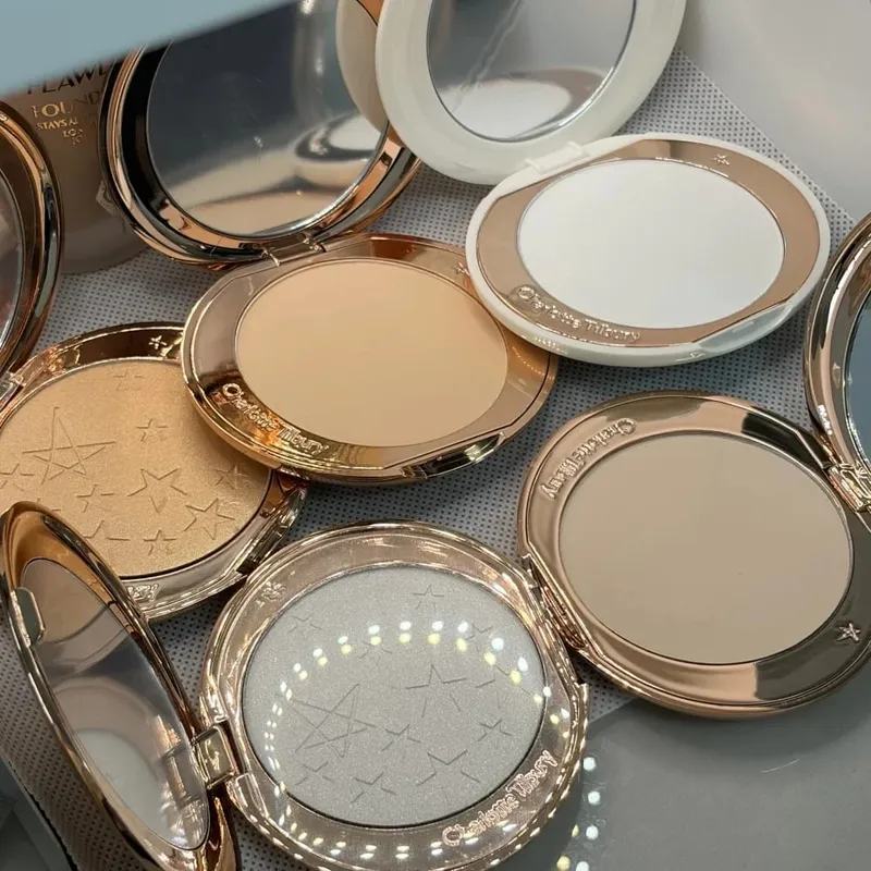 Charlotte Tilbury-aerógrafo en polvo difuminado, sin poros y resaltador, iluminador, luminoso, de larga duración, enfoque suave, brillo, regalos de maquillaje