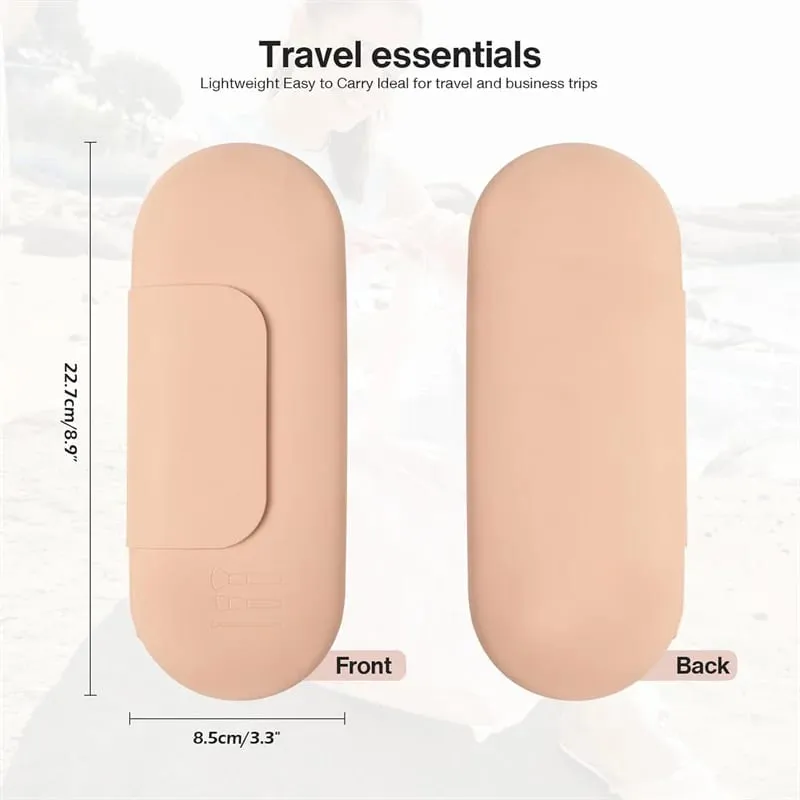 Porta pennelli per trucco in silicone Custodia per cosmetici da viaggio Custodia morbida per pennelli cosmetici portatili per il viso con chiusura magnetica — image 4