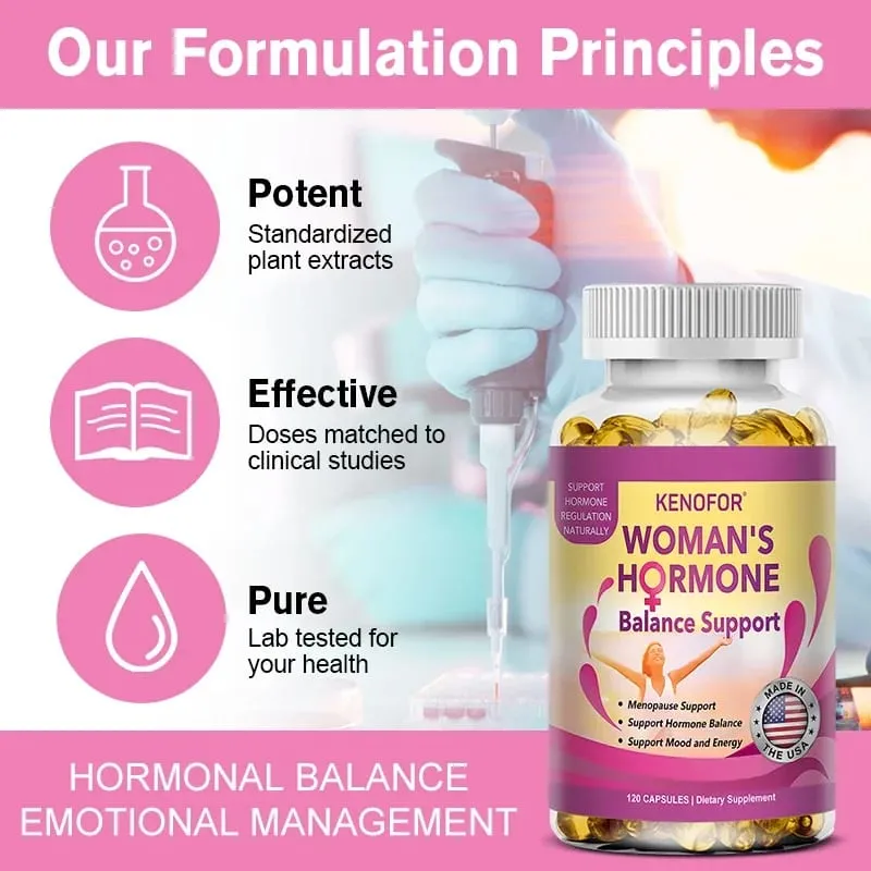 Menopause Support Supplement for Women - Relieves Fatigue Bloating Hot Flashes Mood Swings - Supports PMS PMDD PCOS — image 6