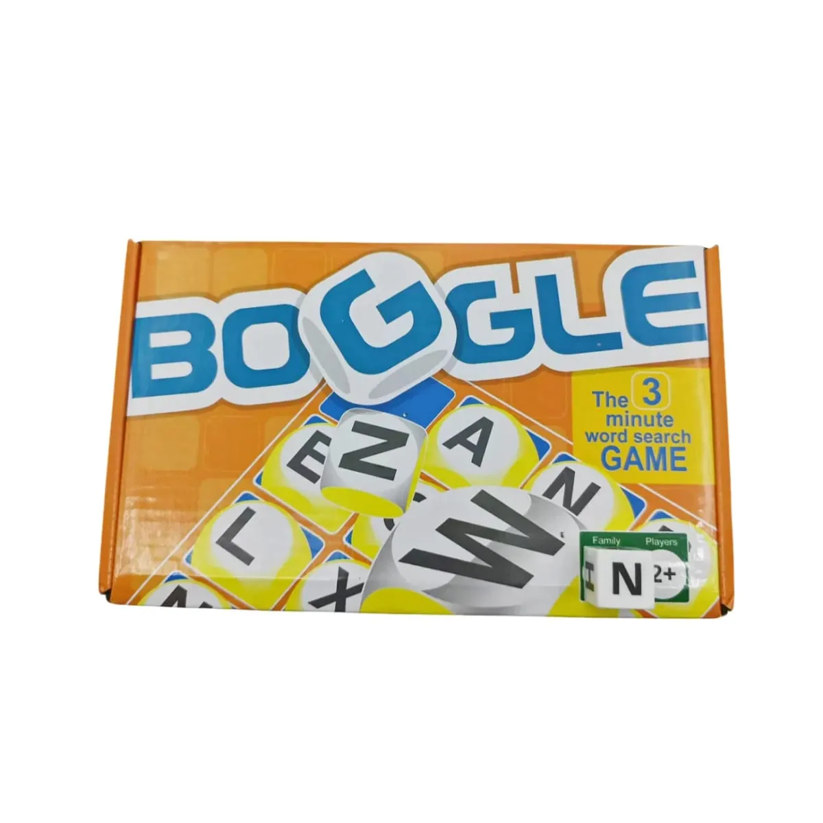 "Boggle: Rychlá tříminutová hra v kostkách s hledáním slov" Hra s pravopisem v kostkách Hra s pravopisem v kostkách Interaktivní desková hra s písmeny a logy ideální pro večírky Perfektní jako dárek k svátku.