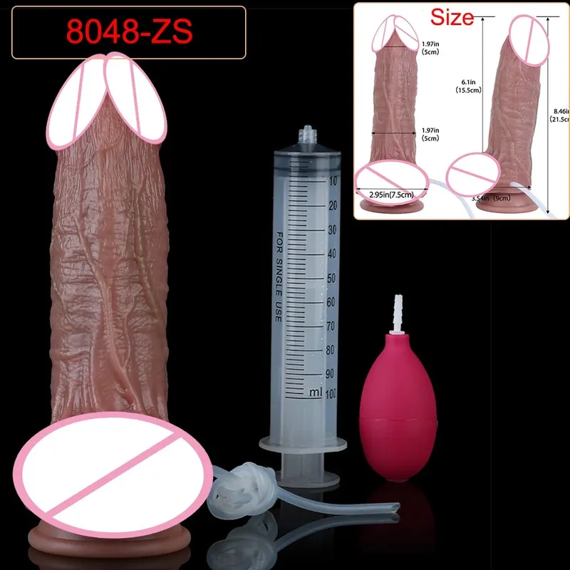 Hluboké žíly Ultra stříkající dildo Silikon Skin Touch Dlouhá ejakulační zátka na zadeček Pro muže Ženy Stimuluje G-Spot 18+ Sexuální hračky — image 31
