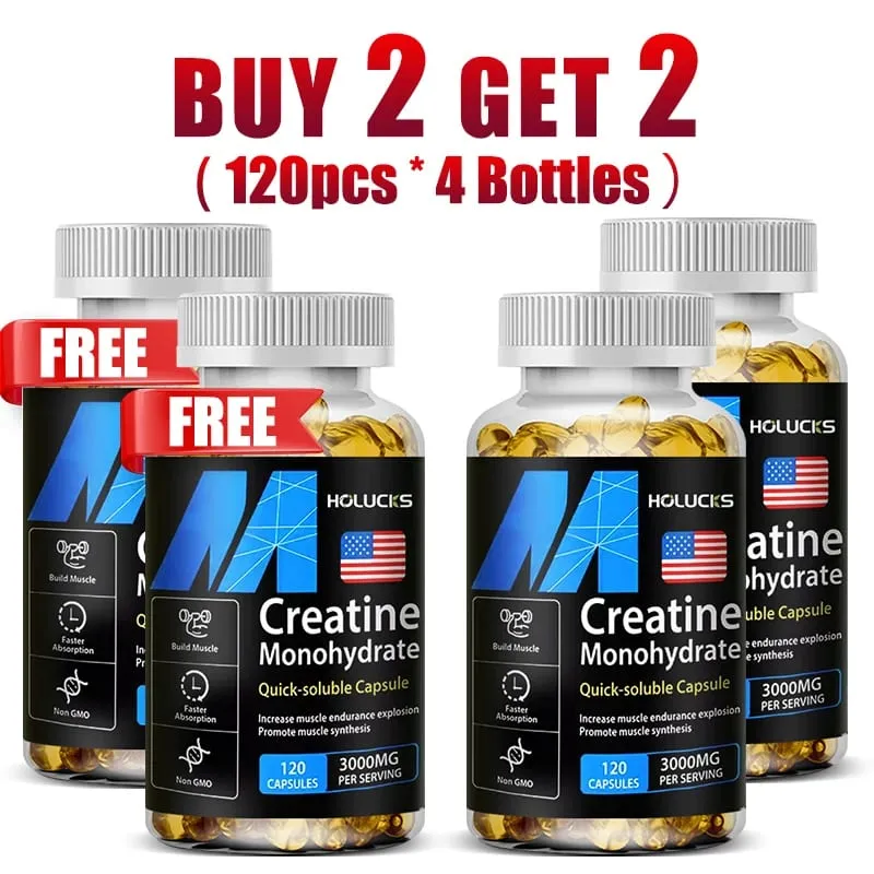 ซื้อ 1 แถม 1 ฟรี! Creatine Monohydrate 3000มก. อาหารเสริมสำหรับกล้ามเนื้อไร้ไขมันและประสิทธิภาพการลดไขมันและฟิตเนสโดยรวม วีแกน — image 9