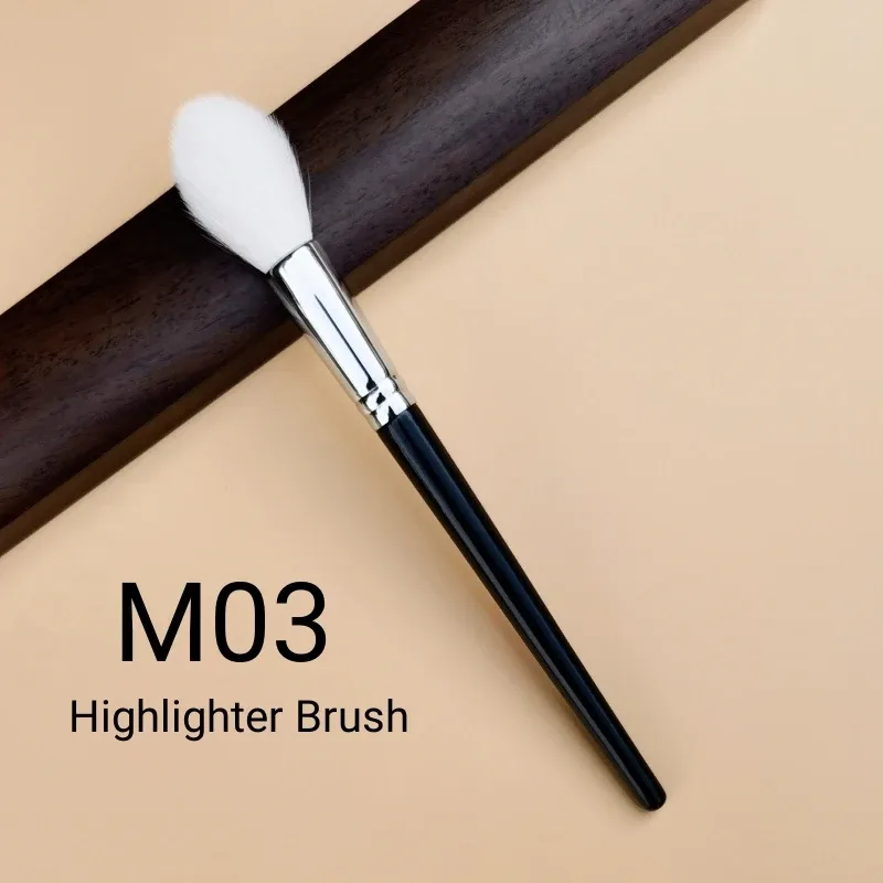 Pinceau de maquillage en poils de chèvre naturels, surligneur, outils de beauté — image 9